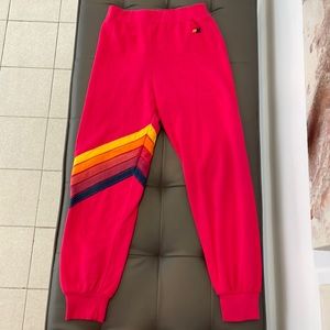 Kids Aviator Nation signature stripe Sweatpants. Like new/only worn once